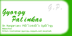 gyorgy palinkas business card